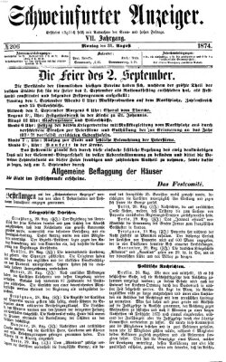 Schweinfurter Anzeiger Montag 31. August 1874