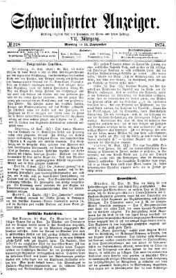 Schweinfurter Anzeiger Montag 14. September 1874