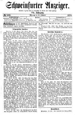 Schweinfurter Anzeiger Montag 12. Oktober 1874