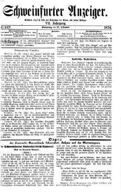 Schweinfurter Anzeiger Samstag 17. Oktober 1874