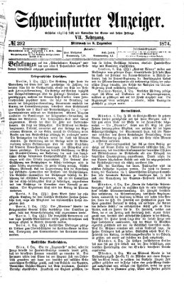 Schweinfurter Anzeiger Mittwoch 9. Dezember 1874