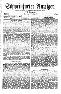 Schweinfurter Anzeiger Samstag 19. Dezember 1874