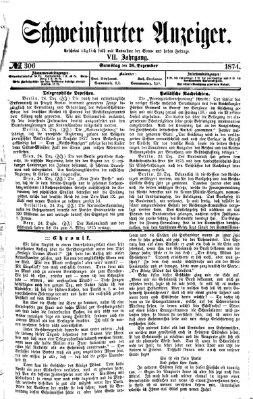 Schweinfurter Anzeiger Samstag 26. Dezember 1874