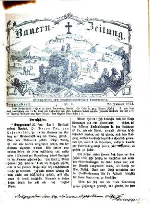 Bauern-Zeitung Donnerstag 22. Januar 1874