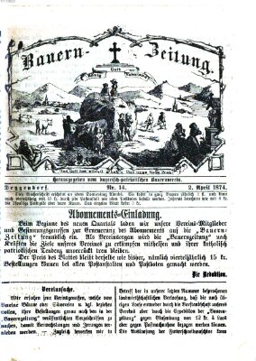 Bauern-Zeitung Donnerstag 2. April 1874