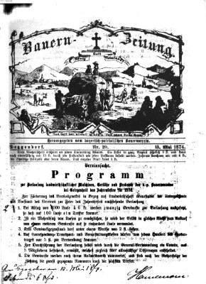 Bauern-Zeitung Mittwoch 13. Mai 1874