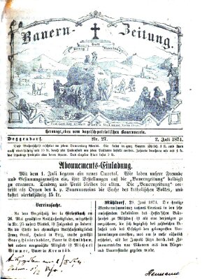 Bauern-Zeitung Donnerstag 2. Juli 1874