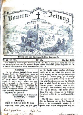 Bauern-Zeitung Donnerstag 16. Juli 1874