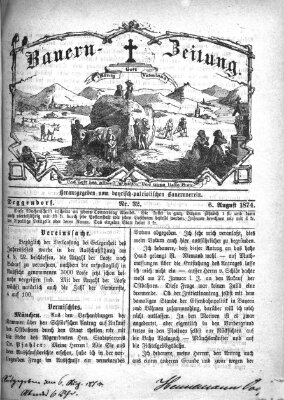 Bauern-Zeitung Donnerstag 6. August 1874