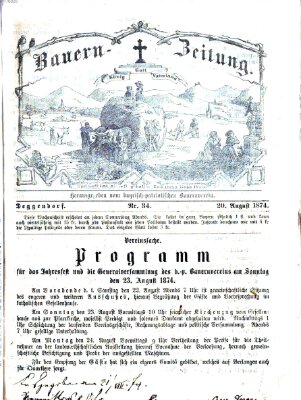 Bauern-Zeitung Donnerstag 20. August 1874