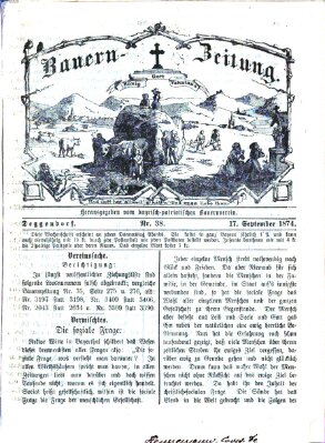 Bauern-Zeitung Donnerstag 17. September 1874