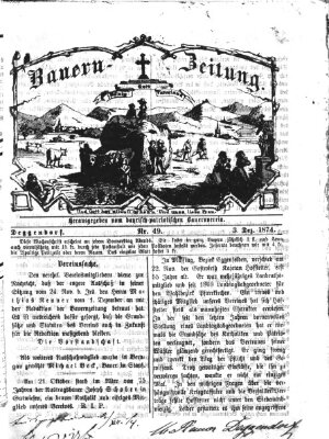 Bauern-Zeitung Donnerstag 3. Dezember 1874