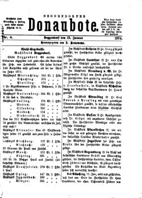 Deggendorfer Donaubote Dienstag 13. Januar 1874