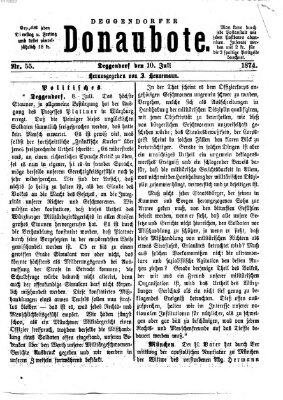 Deggendorfer Donaubote Freitag 10. Juli 1874