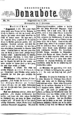 Deggendorfer Donaubote Dienstag 6. Oktober 1874