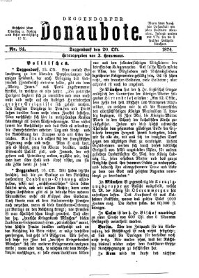 Deggendorfer Donaubote Dienstag 20. Oktober 1874