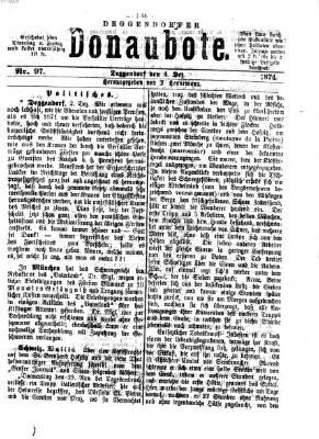 Deggendorfer Donaubote Freitag 4. Dezember 1874