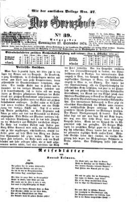 Der Grenzbote Sonntag 27. September 1874