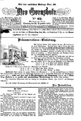 Der Grenzbote Sonntag 20. Dezember 1874