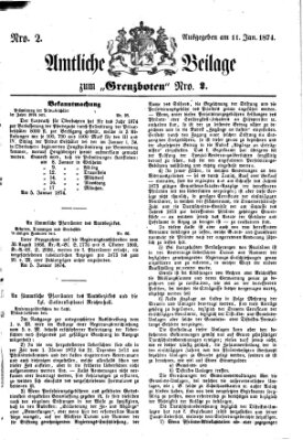 Der Grenzbote Sonntag 11. Januar 1874