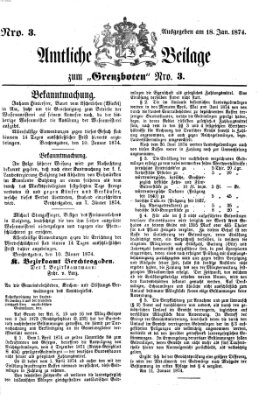 Der Grenzbote Sonntag 18. Januar 1874