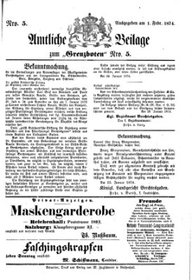 Der Grenzbote Sonntag 1. Februar 1874