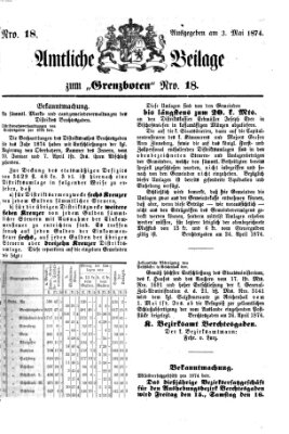 Der Grenzbote Sonntag 3. Mai 1874