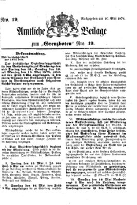 Der Grenzbote Sonntag 10. Mai 1874