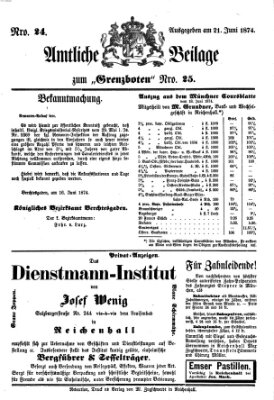 Der Grenzbote Sonntag 21. Juni 1874