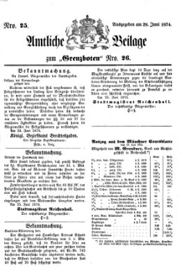 Der Grenzbote Sonntag 28. Juni 1874