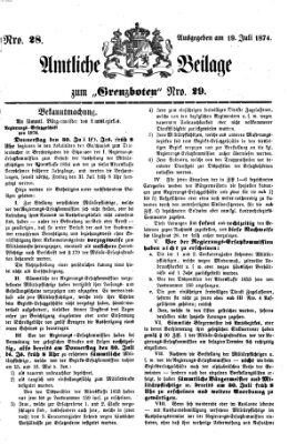 Der Grenzbote Sonntag 19. Juli 1874