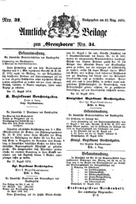 Der Grenzbote Sonntag 23. August 1874