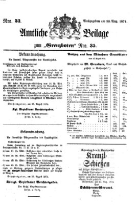 Der Grenzbote Sonntag 30. August 1874