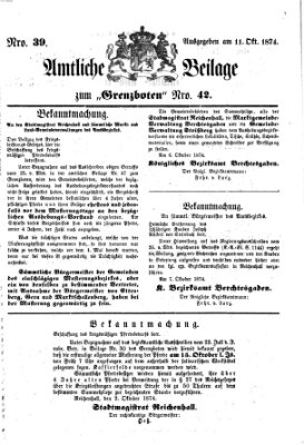 Der Grenzbote Sonntag 11. Oktober 1874