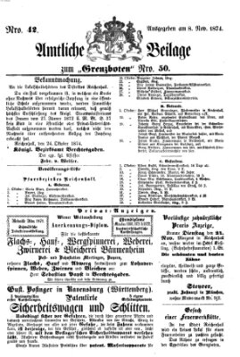 Der Grenzbote Sonntag 8. November 1874