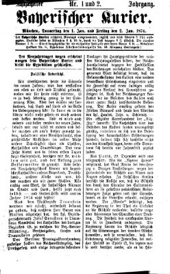 Bayerischer Kurier Freitag 2. Januar 1874