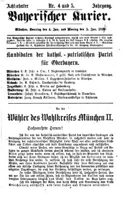 Bayerischer Kurier Montag 5. Januar 1874