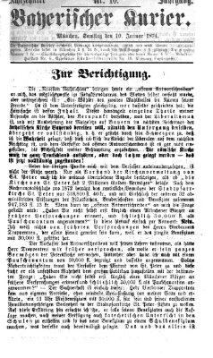 Bayerischer Kurier Samstag 10. Januar 1874