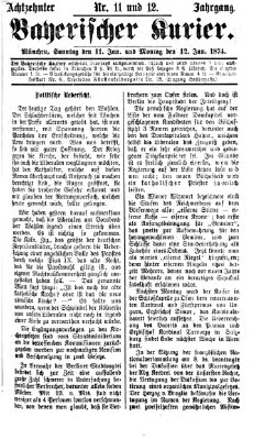 Bayerischer Kurier Sonntag 11. Januar 1874