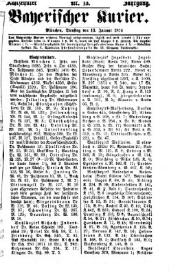 Bayerischer Kurier Dienstag 13. Januar 1874