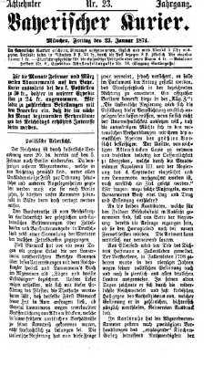 Bayerischer Kurier Freitag 23. Januar 1874