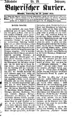 Bayerischer Kurier Donnerstag 29. Januar 1874