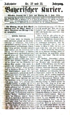 Bayerischer Kurier Sonntag 1. Februar 1874