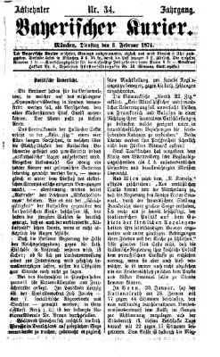 Bayerischer Kurier Dienstag 3. Februar 1874