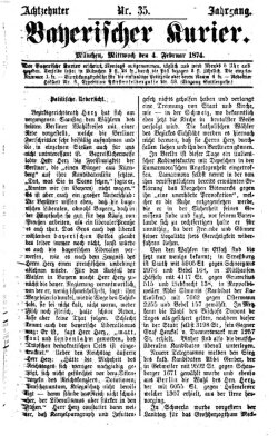 Bayerischer Kurier Mittwoch 4. Februar 1874