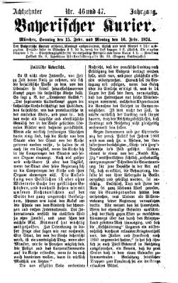 Bayerischer Kurier Sonntag 15. Februar 1874