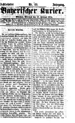 Bayerischer Kurier Mittwoch 18. Februar 1874