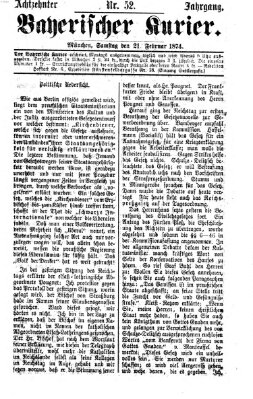 Bayerischer Kurier Samstag 21. Februar 1874