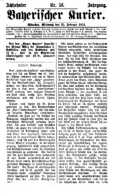 Bayerischer Kurier Mittwoch 25. Februar 1874