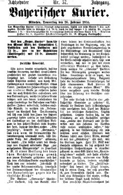 Bayerischer Kurier Donnerstag 26. Februar 1874